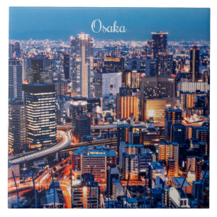 Osaka Japan stadsbild Kakelplatta