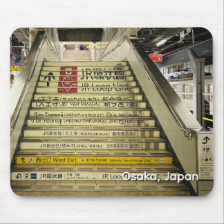 Osaka Japan Tågstation Trappa Musmatta