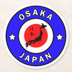 Osaka Japan Underlägg Papper Rund