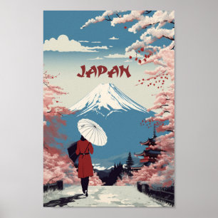 Osaka Japan Vintage Berömd Travel Ställe Poster