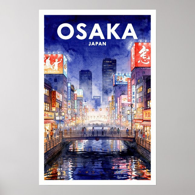 Osaka Japan Vintage Resa Poster (Framsidan)