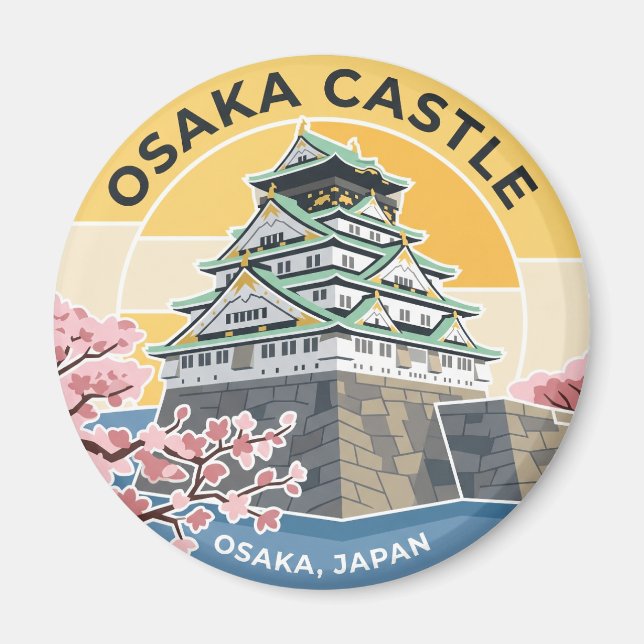 Osaka slott, Japan Japan Magnet (Framsidan)