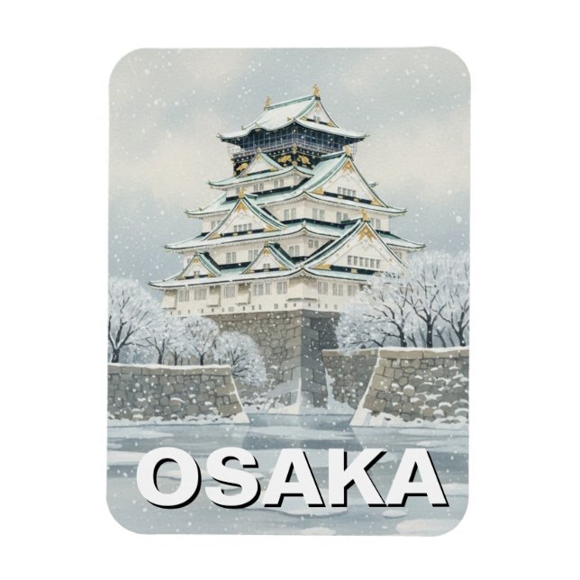 Osaka slott Japan Magnet (Vertikal)