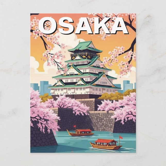 Osaka slott Japan Vykort (Framsida)