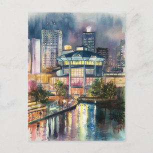 Osaka Watercolor Painting Vykort