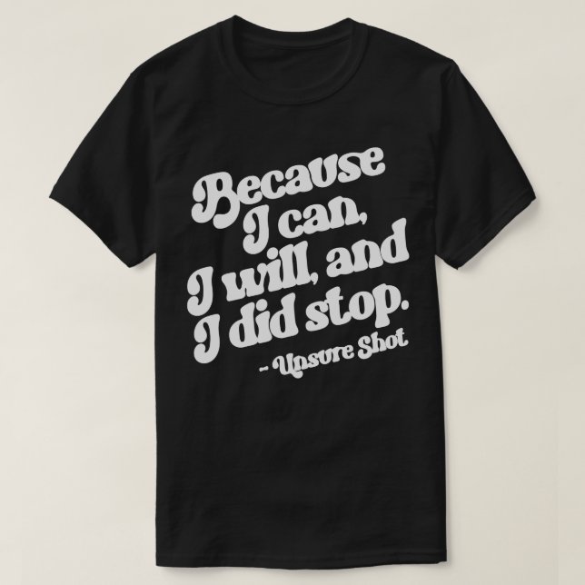 Osäker Shot T Shirt (Design framsida)
