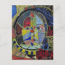 Osäkert Vanity Abstrakt Art-vykort Vykort