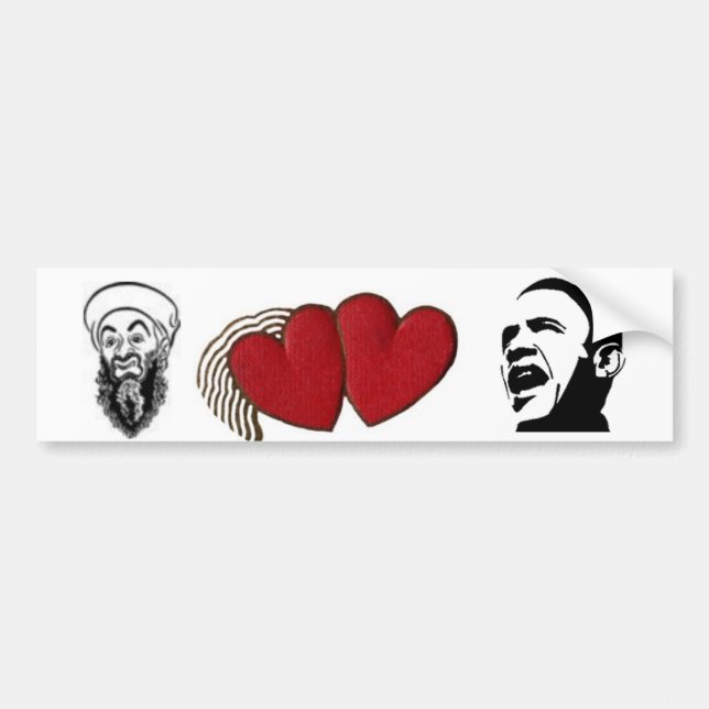 Osama älskar Obama Bildekal (Framsidan)