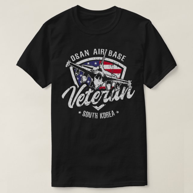 Osan Luft Base Veteran USAF Sydkoreas Premium T Shirt (Design framsida)