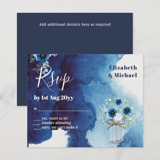 OSAN Monokromatisk BUDGET Dusty Blue Blommigt (Fram/baksida)