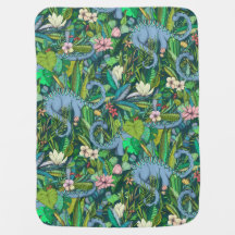 Osannolikt botaniskt med Dinosaurs - mörk - grönt