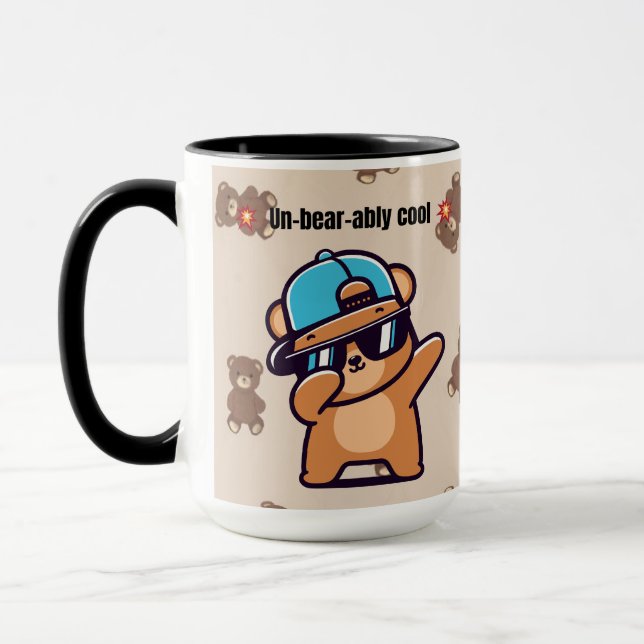 Osannolikt Snygg | Söt Björn Kaffemugg (Vänster)
