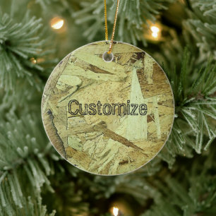 OSB Chip Board Plywood Customized Julgransprydnad Keramik