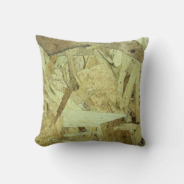 OSB Spånskiva Plywood Kudde (Framsida)