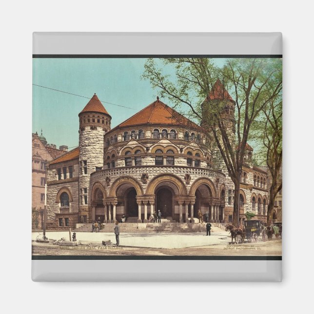 Osborn Hall, Yale College sällsynt Photochrom Magnet (Framsidan)