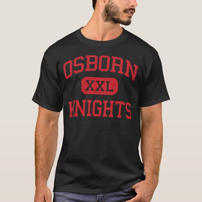 Osborn - riddare - högstadium - Detroit Michigan Tee Shirt (Framsida)