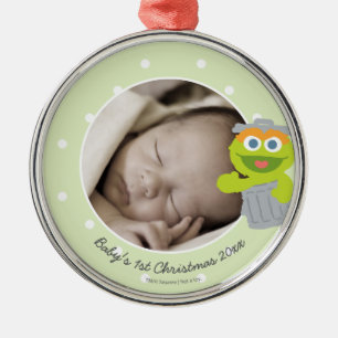 Oscar   Babys första jul - Lägg till ditt namn Julgransprydnad Metall
