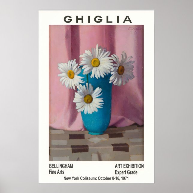 Oscar Ghiglia Blomsterkonstutställning Poster (Framsidan)