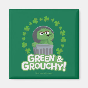 Oscar Grönt och Grouchy! Magnet