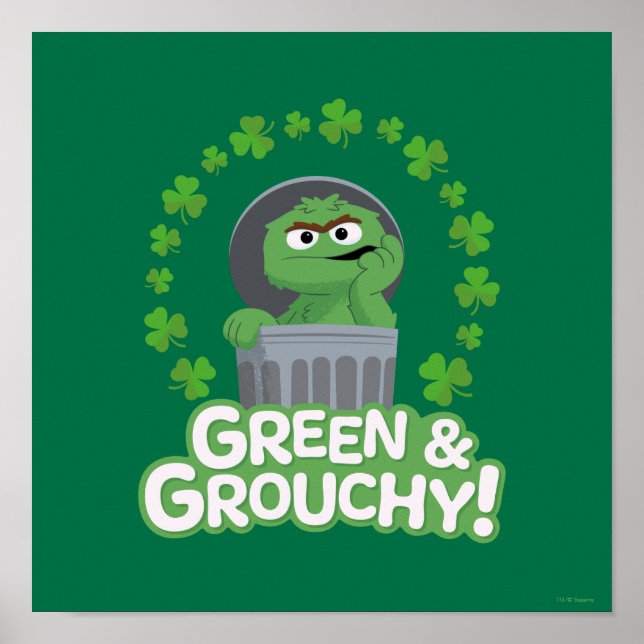 Oscar | Grönt och Grouchy! Poster (Framsidan)