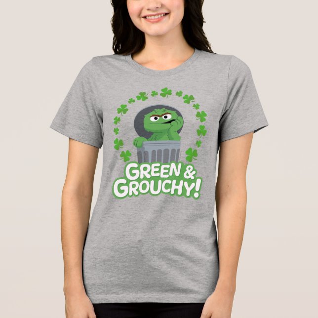 Oscar | Grönt och Grouchy! T Shirt (Framsida)