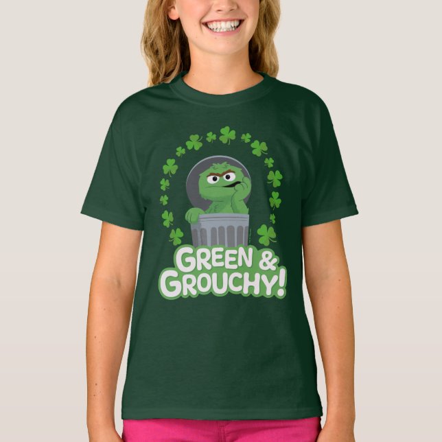 Oscar | Grönt och Grouchy! T Shirt (Framsida)