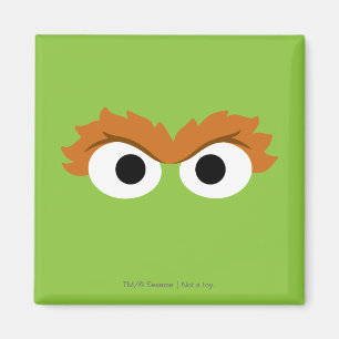 Oscar Grouch Big Ansikte Magnet