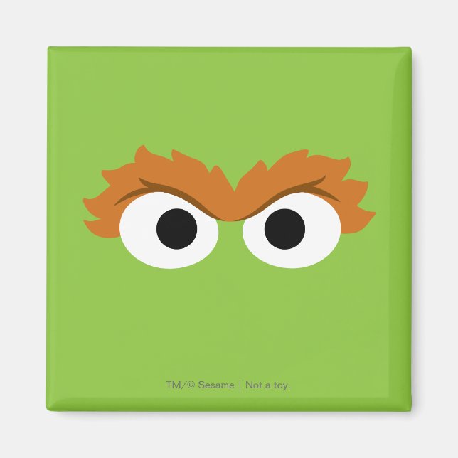 Oscar Grouch Big Ansikte Magnet (Framsidan)