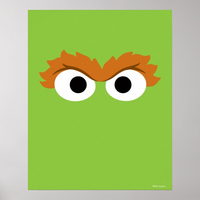 Oscar Grouch Big Ansikte Poster (Framsidan)