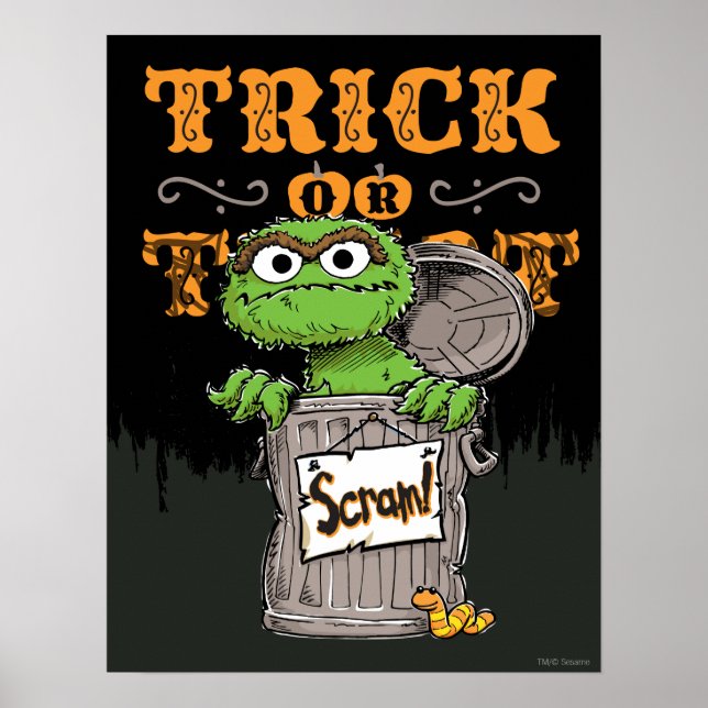 Oscar Grouch - Bus eller godis, Scram! Poster (Framsidan)