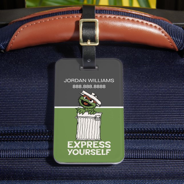 Oscar, Grouch Express Yourown | Lägg till info Bagagebricka (Framsida Insitu 2)