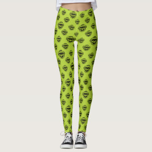 Oscar, Grouch Grönt Mönster Leggings