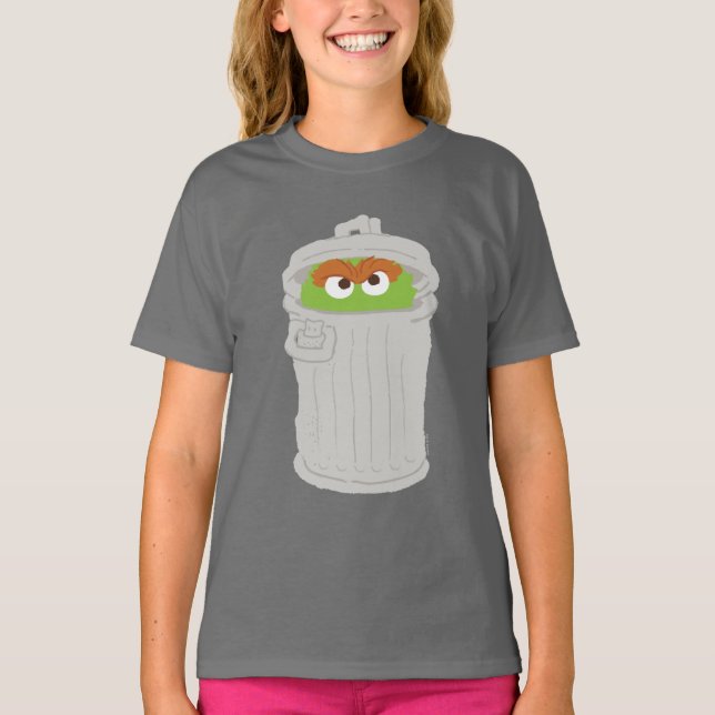 Oscar Grouch och Sopor Can T Shirt (Framsida)