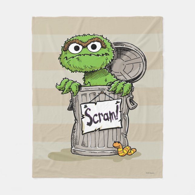 Oscar, Grouch Scram Fleecefilt (Framsidan)