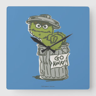 Oscar, Grouch Vintage 2 Fyrkantig Klocka
