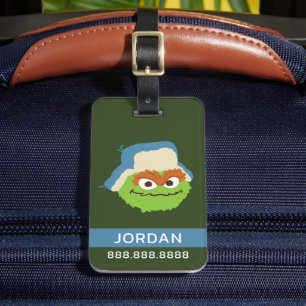 Oscar, Grouch Woodland Ansikte Lägg till din inf Bagagebricka