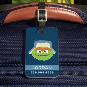 Oscar, Grouch Woodland Ansikte Lägg till din inf Bagagebricka