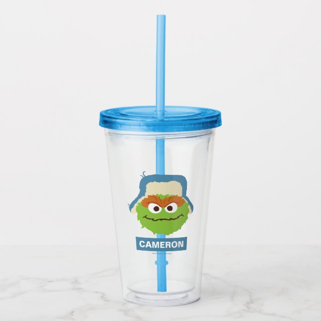 Oscar, Grouch Woodland Ansikte | Lägg till ditt na Take Away Mugg (Framsida)