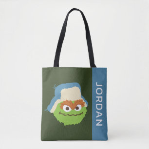 Oscar, Grouch Woodland Ansikte Lägg till ditt na Tygkasse