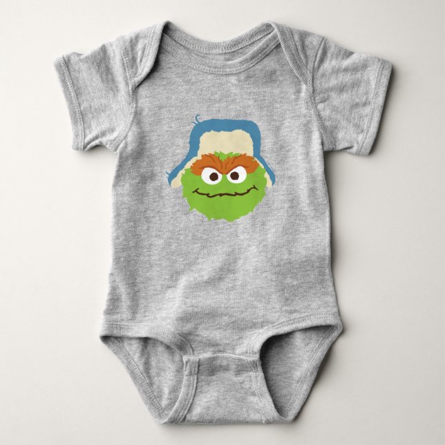 Oscar, Grouch Woodland Ansikte T Shirt (Framsida)