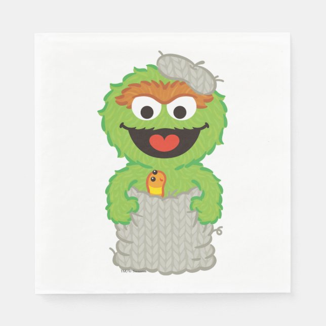 Oscar, Grouch Wool Stil Pappersservett (Framsidan)