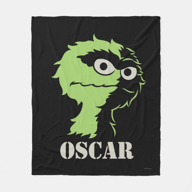 Oscar i Grouch-halvan Fleecefilt (Framsidan)