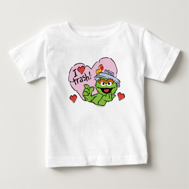Oscar "Jag älskar sopor" Valentine T Shirt (Framsida)