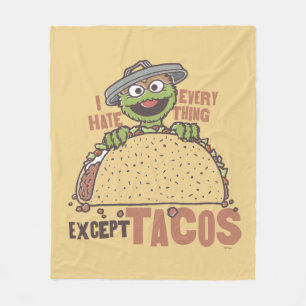 Oscar jag hatar allt utom Tacos Fleecefilt
