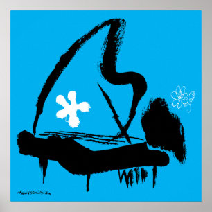 Oscar Peterson Illustrated Jazz Vintage Poster