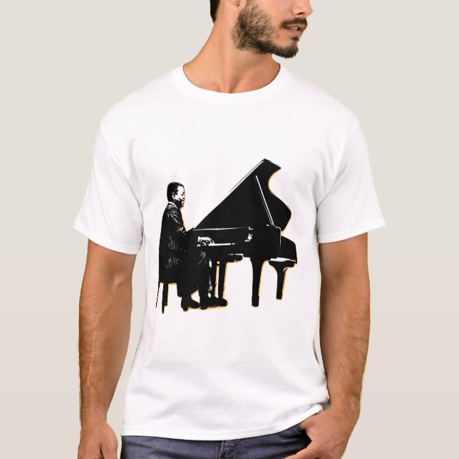 Oscar Peterson på Nycklar T Shirt (Framsida)
