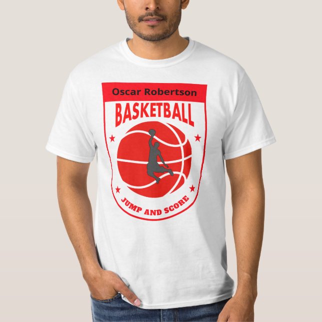Oscar Robertson BASKETBALL T Shirt (Framsida)