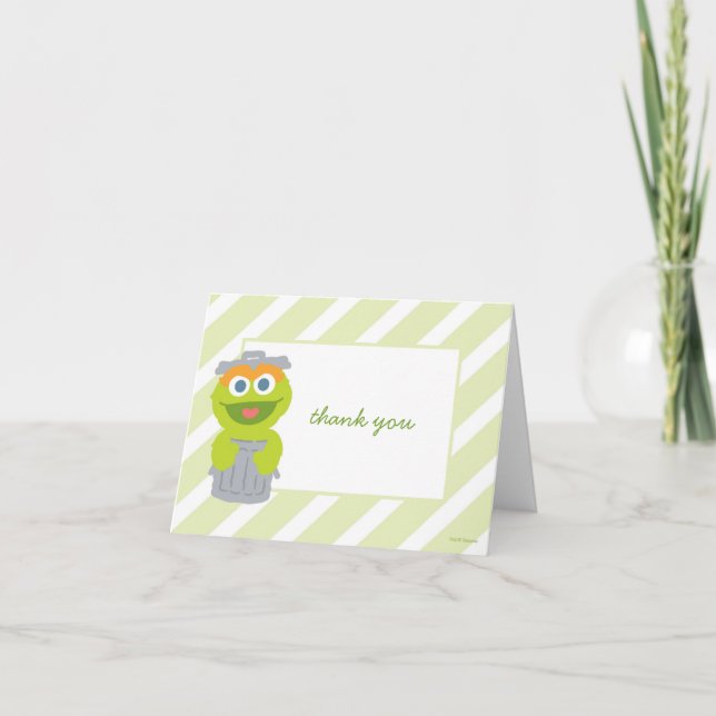 Oscar Tacken Grouch Baby Shower Tack Kort (Framsida)