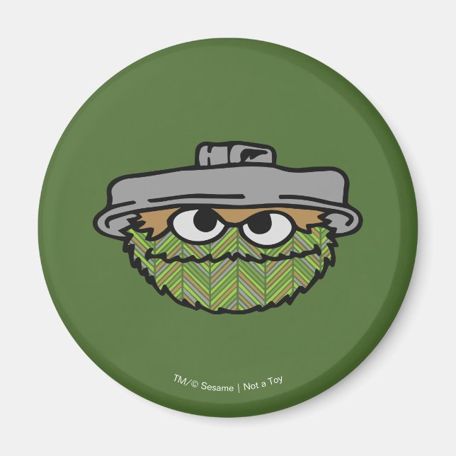 Oscar the Grouch | 80:s baksida Magnet (Framsidan)