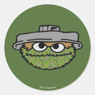 Oscar the Grouch 80-talsnostalgi Runt Klistermärke